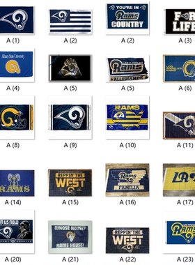 外贸货源洛杉矶公羊队NFL Los Angeles Rams Flag亚马逊WISH EBAY