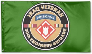 Veteran 外贸货源20th Iraq Brigade Flag亚马逊WISH Engineer