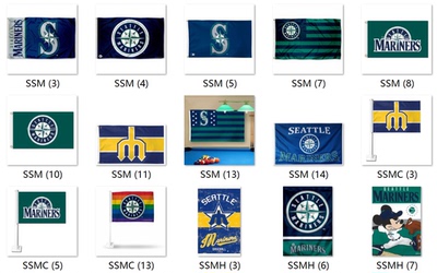 外贸货源西雅图水手旗MLB Seattle Mariners Flag亚马逊WISH EBAY