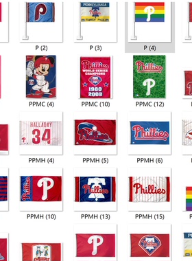 外贸货费城费城MLB Philadelphia Phillies Flag亚马逊WISH EBAY