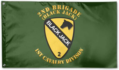 外贸货源2nd Brigade 1st Cav Div Black Jack No Offset Flag