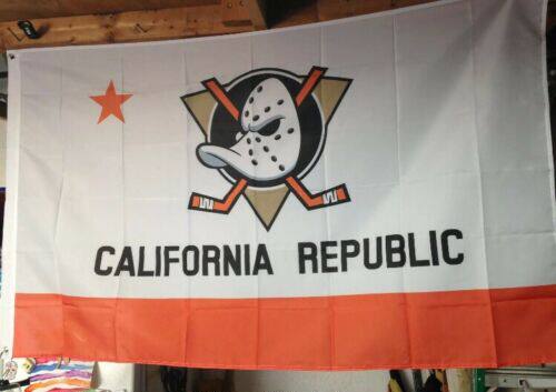 外贸冰球安纳海姆巨鸭旗队旗帜车旗系列NHL Anaheim Ducks Flag