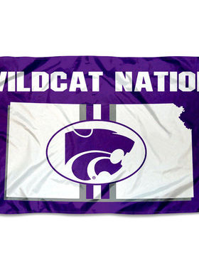 Kansas State Wildcats Wildcat Nation Flag亚马逊WISH EBAY热卖