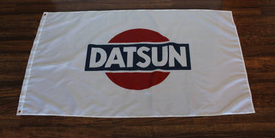 新的白色日产赛车New White Datsun Racing Flag亚马逊WISH EBAY