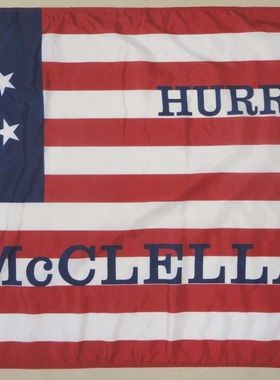 外贸货源McClellan Pendleton Election 1864 FLAG WISH EBAY