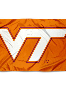 外贸货Virginia Tech Hokies Burnt Orange Flag亚马逊WISH EBAY