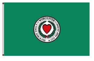 外贸货源City of Worcester, Massachusetts Flag亚马逊WISH EBAY