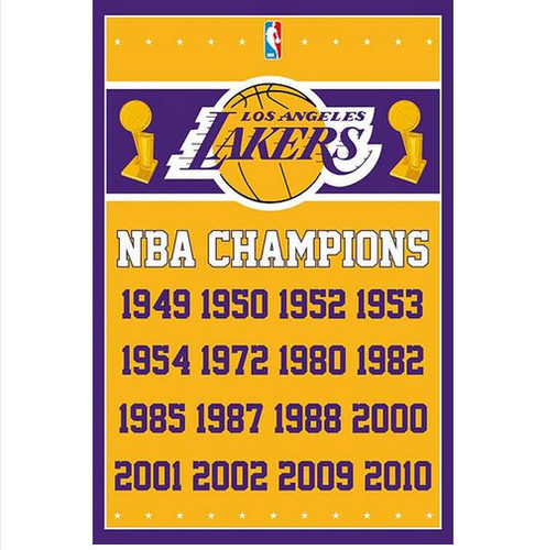 外贸货源湖人队NBA Los Angeles Lakers Flag亚马逊WISH EBAY