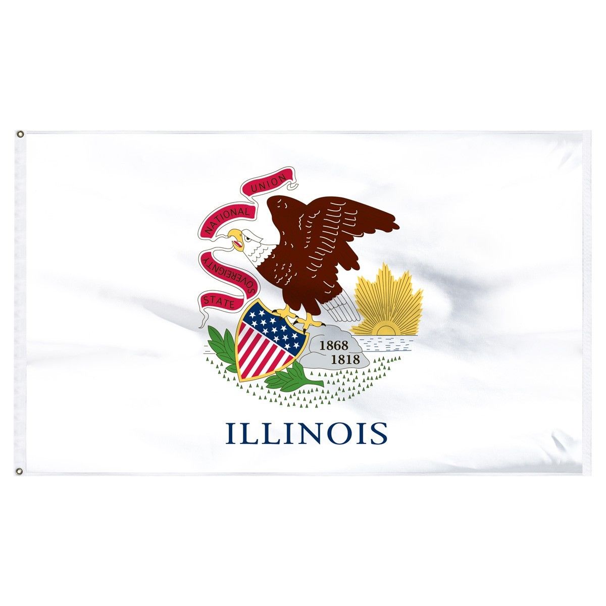 外贸货伊利诺伊州的旗帜State of Illinois Flag亚马逊WISH EBAY