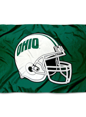 外贸货俄亥俄山猫头盔Ohio Bobcats Helmet Flag亚马逊WISH EBAY