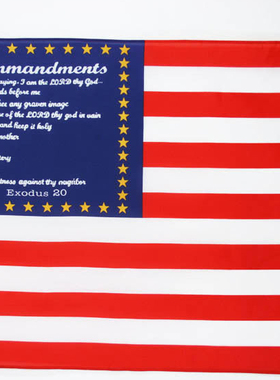 外贸美国10星旗USA 10 COMMANDMENTS FLAG 亚马逊 WISH EBAY 热卖