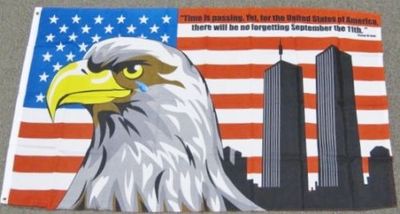 MEMORIAL AMERICAN FLAG CRYING EAGLE Flag亚马逊WISH EBAY热卖