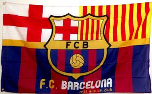 外贸出口巴塞罗那足球旗帜海报装饰品Barcelona Flag亚马逊WISH