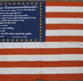 外贸货源命令美国旗帜COMMANDMENTS USA Flag亚马逊WISH EBAY热卖