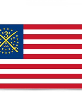 2But 3rd Michigan Cavalry Regmt Flag 亚马逊WISH EBAY热卖