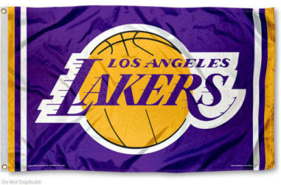 外贸货源洛杉矶湖人NBA Los Angeles Lakers Flag亚马逊WISH EBAY