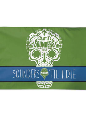 外Seattle Sounders Til I Die Logo Large Flag亚马逊WISH EBAY