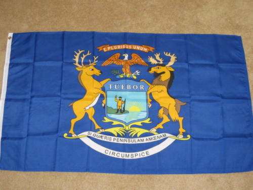 外贸货源密歇根州的旗帜michigan state flag亚马逊wish ebay热卖