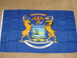 外贸货源密歇根州的旗帜MICHIGAN STATE FLAG亚马逊WISH EBAY热卖