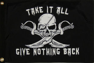 外贸Pirate Take It All Give Nothing Back Flag亚马逊WISH EBAY
