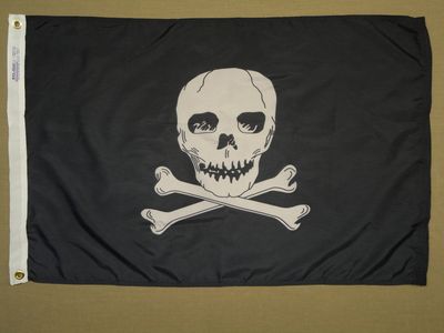 外贸货源旗帜Jolly Roger Pirate Skull FLAG亚马逊 WISH EBAY