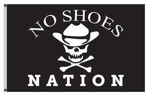 外贸无鞋国脚黑No Shoes Nation Feet Black Flag亚马逊WISH EBAY