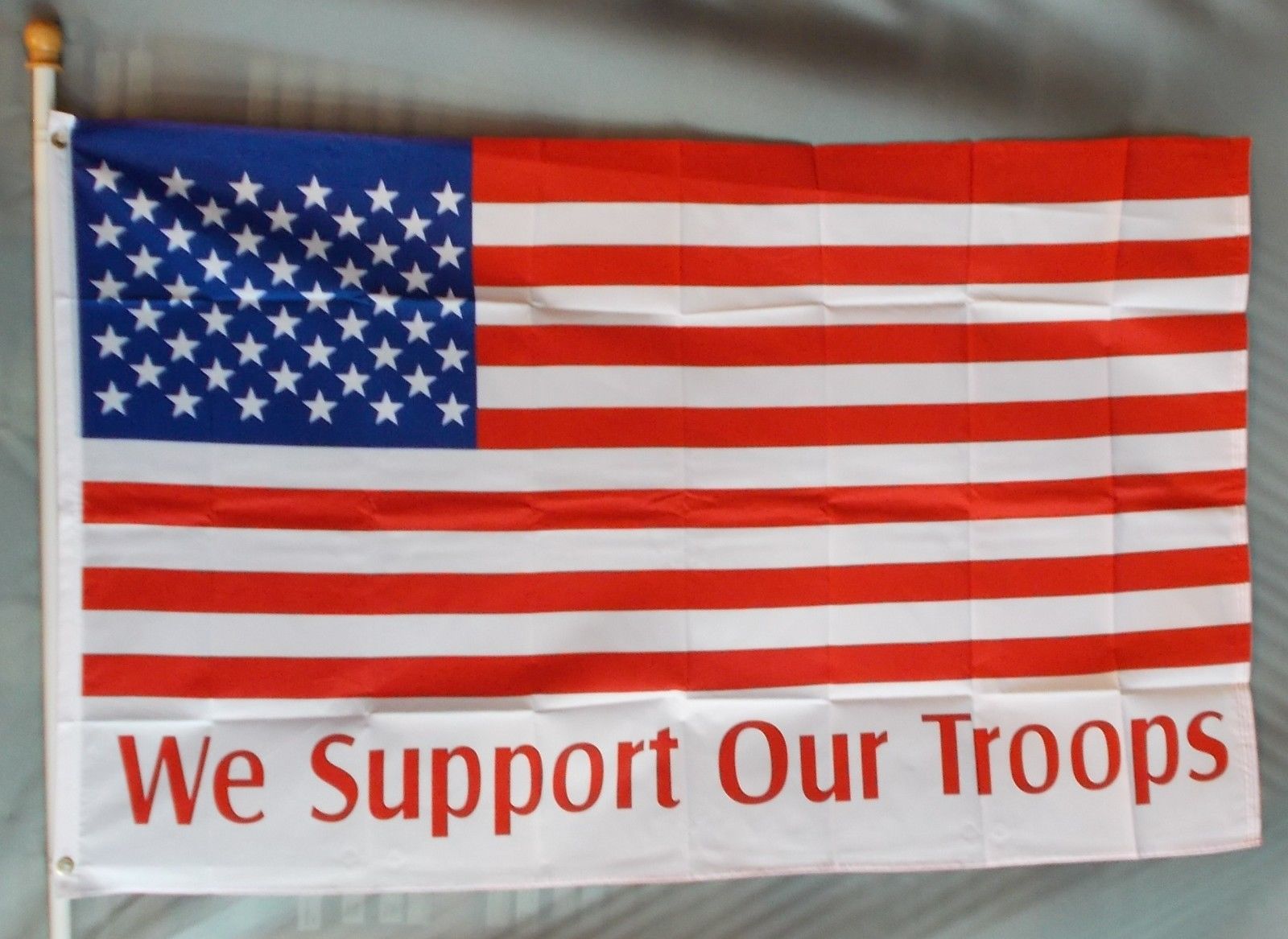 外贸货源USA WE SUPPORT OUR TROOPS Flag亚马逊WISH EBAY热卖