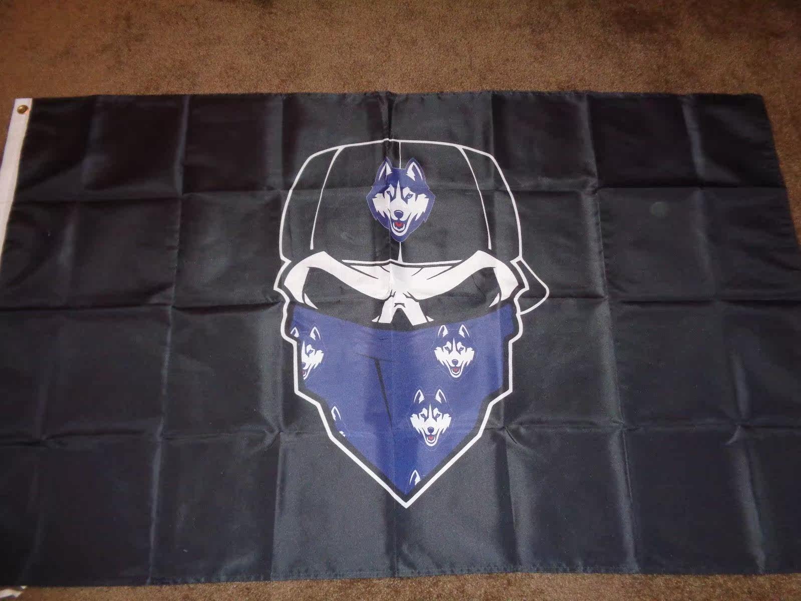 外贸货源哈士奇旗帜MLB Huskies  Flag亚马逊WISH EBAY热卖