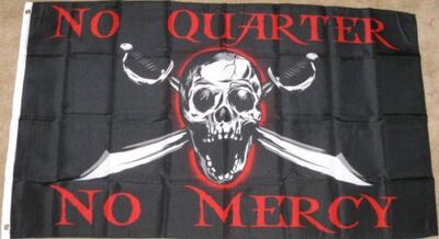 没有四分之一怜悯旗NO QUARTER MERCY FLAG亚马逊WISH EBAY热卖