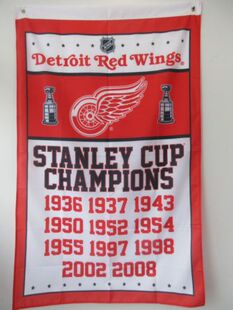外贸冰球底特律红翼队旗帜车旗系列NHL Detroit Red Wings Flag