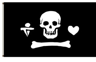 外Pirate Flag of Stede Bonnet banner Flag亚马逊WISH EBAY热卖