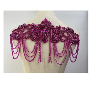 手缝玻璃水钻钉珠婚纱礼服装饰蕾丝钉珠辅料小礼服裁片