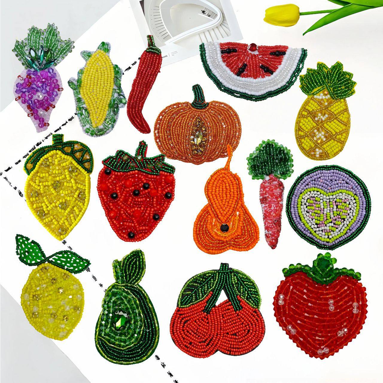 纯手工刺绣布贴创意水果菠萝草莓樱桃可爱包包钥匙扣挂饰服装辅料,居家布艺,布贴,淘宝优惠券,粉丝福利购,淘宝优惠卷
