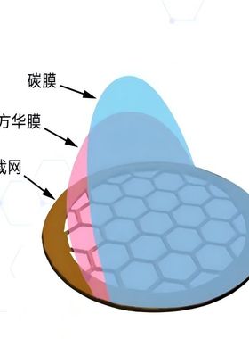 TEM电镜100枚装50至400目国产铜网普通碳膜透射电镜载网支持膜