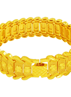 创缘梅花镀沙金老板父亲节手链