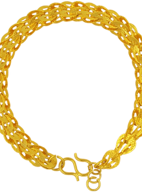 创缘镀黄金色手链女细