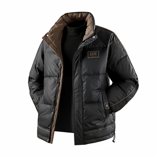 2025新冬款羽绒服男款防风防水立领保暖外套潮流百搭时尚夹克羽绒