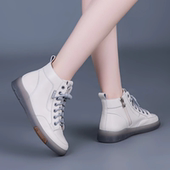 马丁靴真皮软底小白鞋 大雨儿软底女鞋 春秋女鞋 2025新款 短靴 高帮鞋