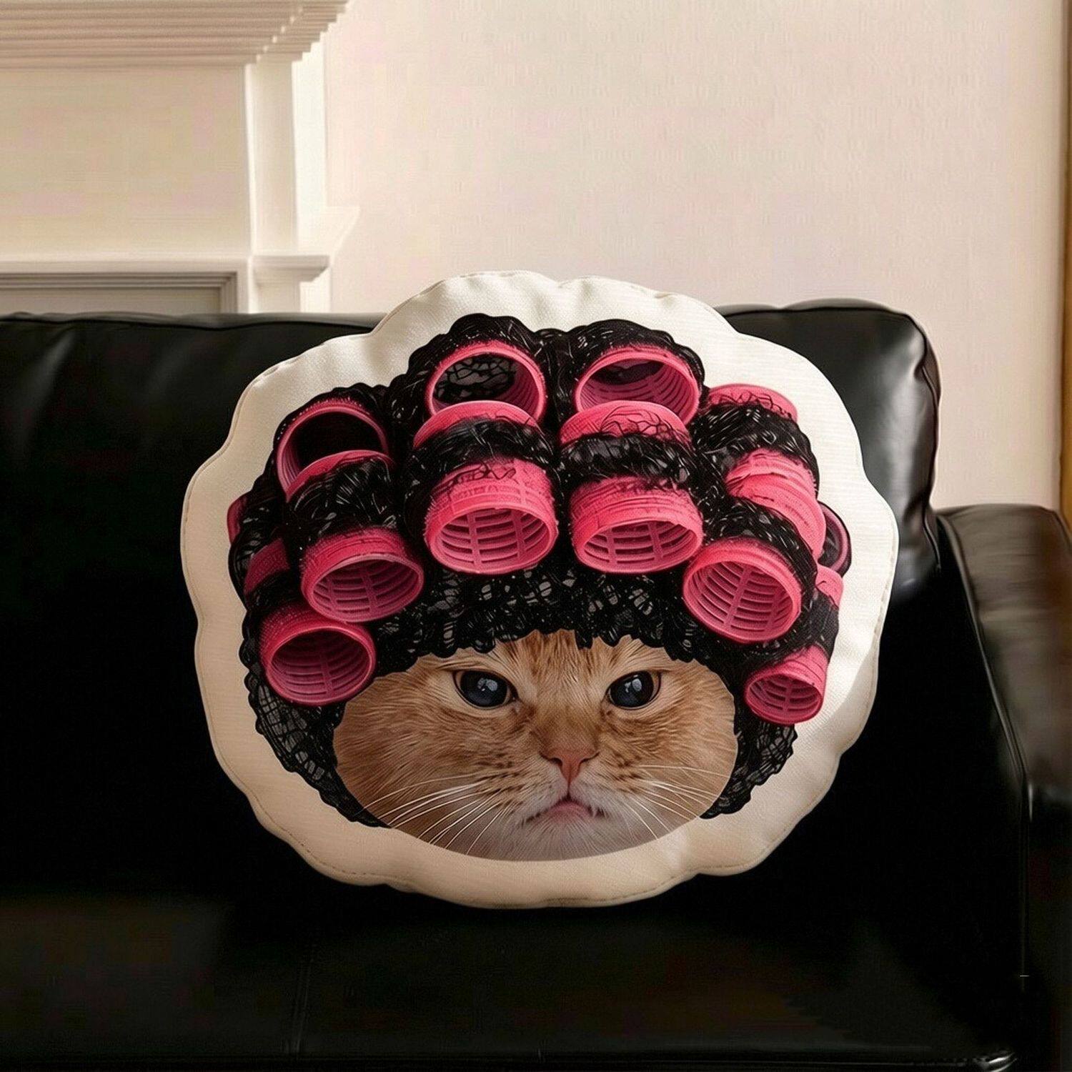瑞幸联名mindaday猫猫可爱抱枕搞怪毛绒玩偶床头背垫公仔沙发靠枕