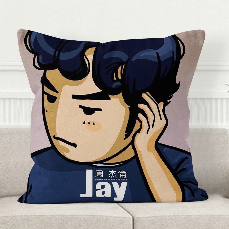 周杰伦Q版抱枕卡通jay同款明动漫毛绒/抱枕/坐垫
