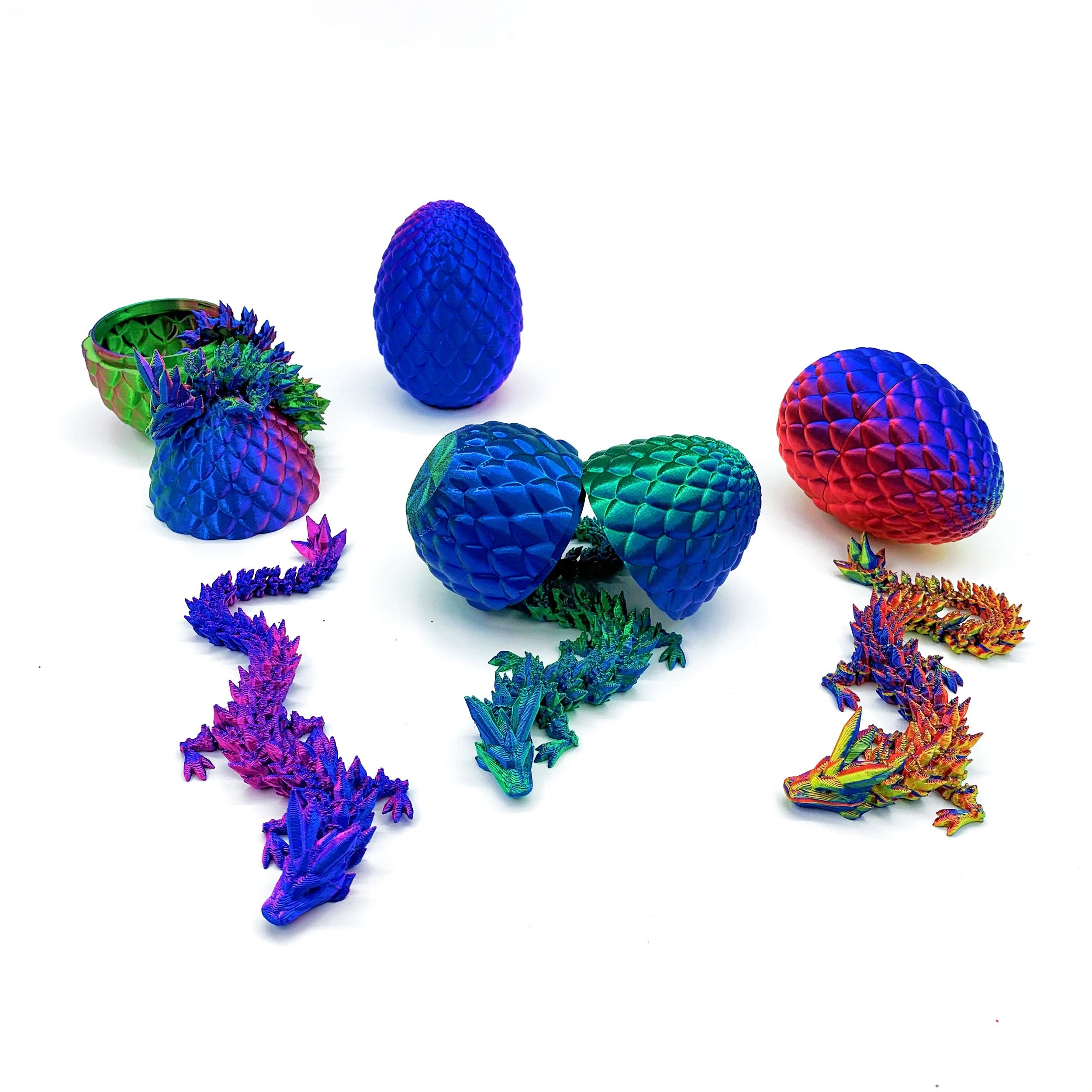 3D打印水晶龙蛋关节可动宝石龙玩具创意摆件手办礼物其他模型玩具