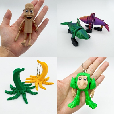 3d打印TungTungTung Sahur木棒人海外山海经鲨鱼手办关节可动摆件