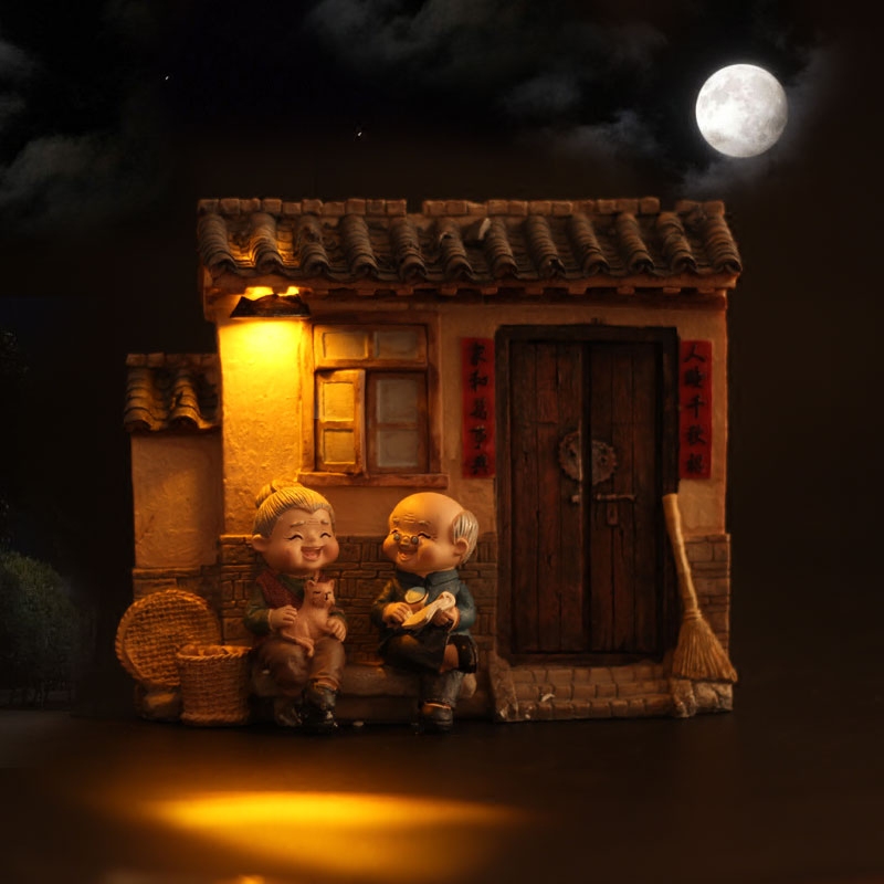 送爸妈礼物白头到老情侣礼品高档孝顺创意diy实用特别浪漫摆件