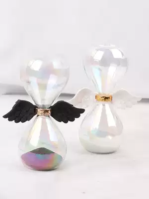 Angel feather hourglass timer leakage sand sand sand decoration creative personality to send boys and girls birthday gifts
