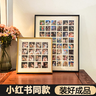 九宫格相框加打印照片定制diy相片摆台定制婚纱照情侣铝合金相框