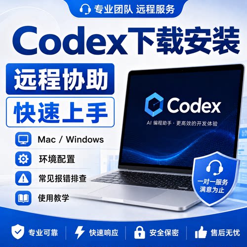 Codex远程安装下载解决报错问题配置汉化中文接入大模型Codex下载