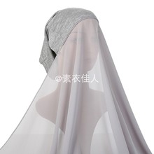 珍珠雪纺女套装方便包头围巾打底帽筒帽长巾一体2件套scarf wowen