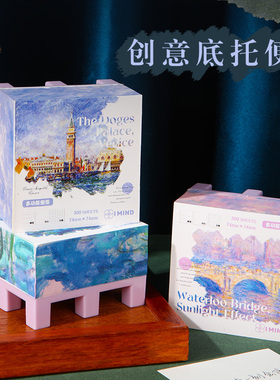 联华文具创意便签纸菲比系列可爱便签本无粘性可撕留言手帐备忘录留言本高颜值便携便利贴网红ins风胶座便签