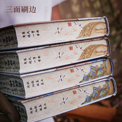 联华金榜题名A5刷边特装本高颜值手账本中国风精装笔记本加厚空白手帐本高级感日记本送闺蜜同学毕业季礼物