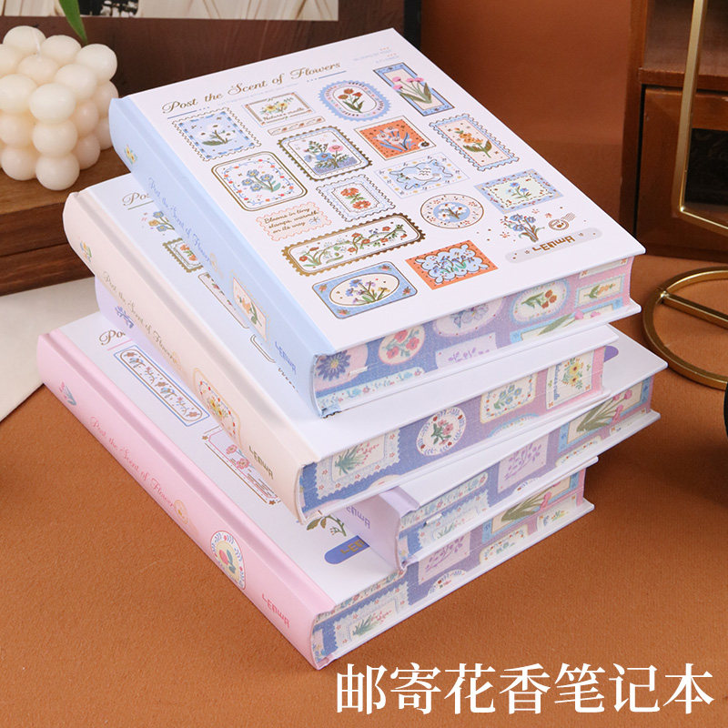 联华文具A5邮寄花香笔记本本子日记本高考毕业送礼初中生高中生女孩记事本高颜值ins风手账本成人伴手礼